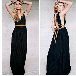 Free People Lace Principessa Maxi Dress Gown Worn Once